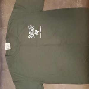 Olive green Samuel Adam's brewery tshirt